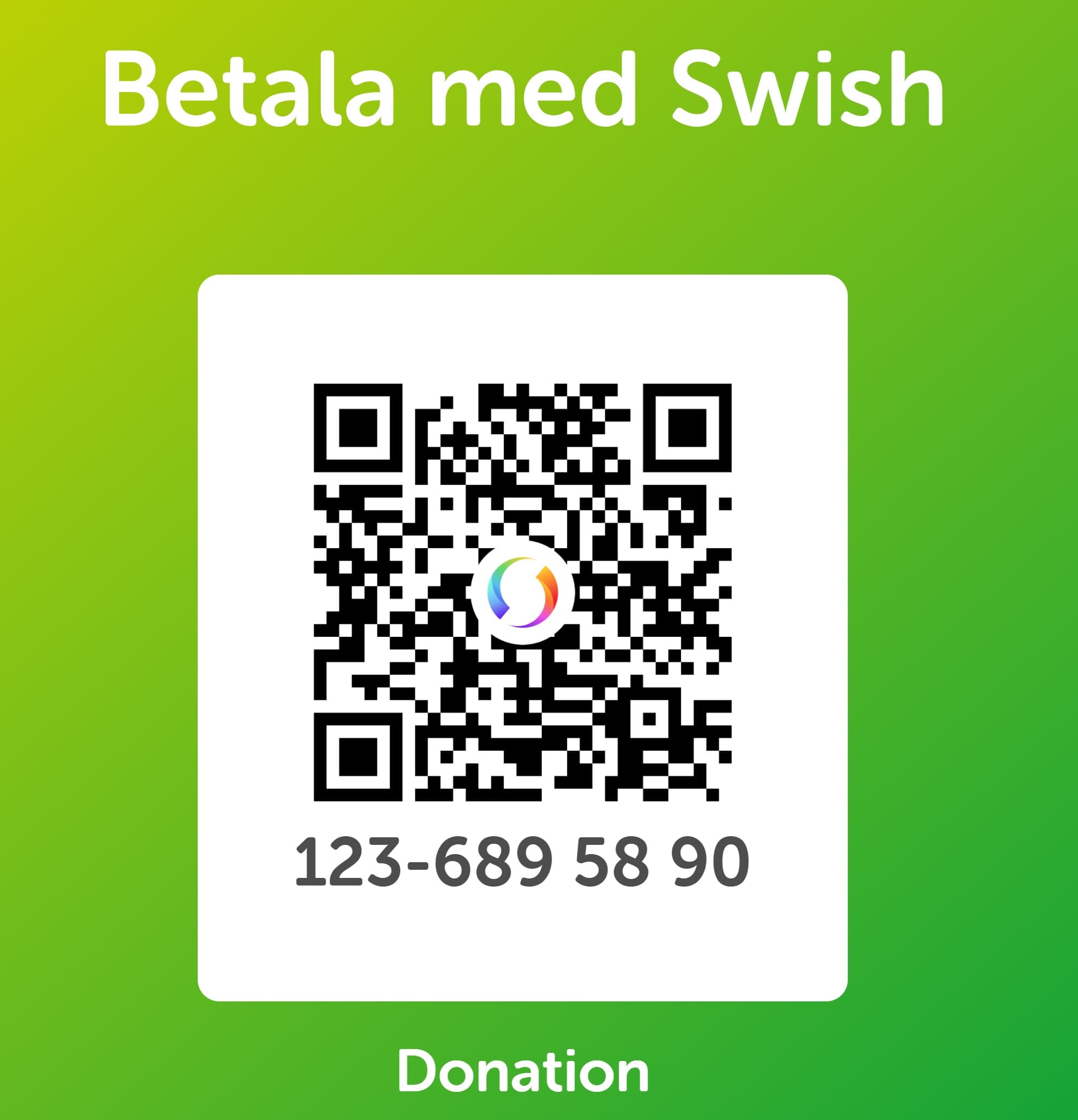 Swish donation
